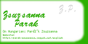 zsuzsanna parak business card